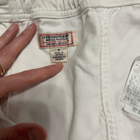 Guess white strapless jean jumpsuit - Picture 2 of 4